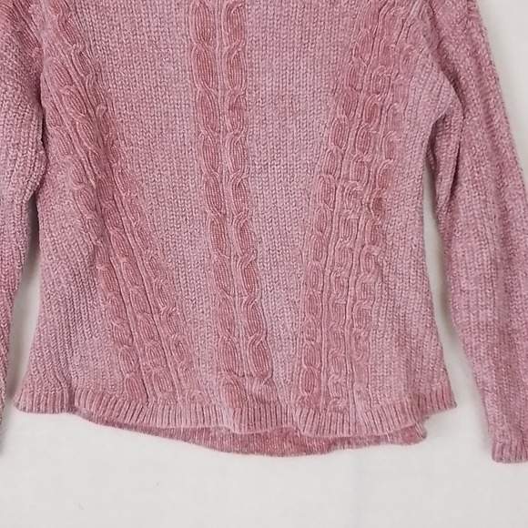 Pallette Plush Chunky knit Sweater Size Medium in Pink - Picture 5 of 9